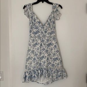 Blue and white summer dress